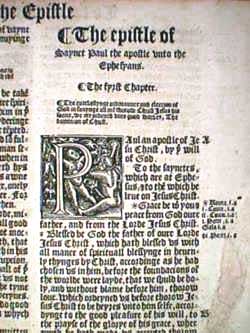 Ephesians 1, from the Great Bible