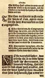 Page from The Ordering of Priests, 1550 Ordinal