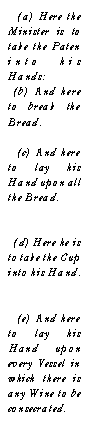 Communion directions