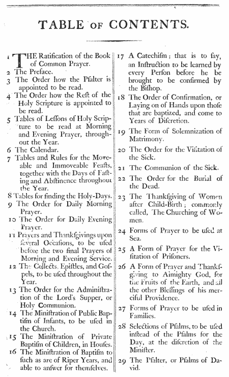 Table of Contents