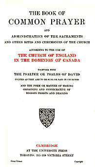 Title page, 1918 Canadian BCP