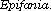 Epiphania