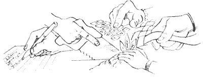 hands working