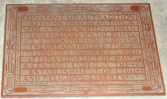 Plaque in St. Giles Cathedral
