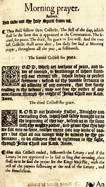 Last page of Morning Prayer
