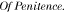 Of Penitence