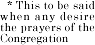 to be said when any desire prayers